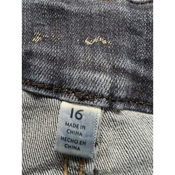 7 by 7 For All Mankind Woman’s Size 16 Blue Denim Skinny Ankle High Rise Jeansm - Picture 6 of 7